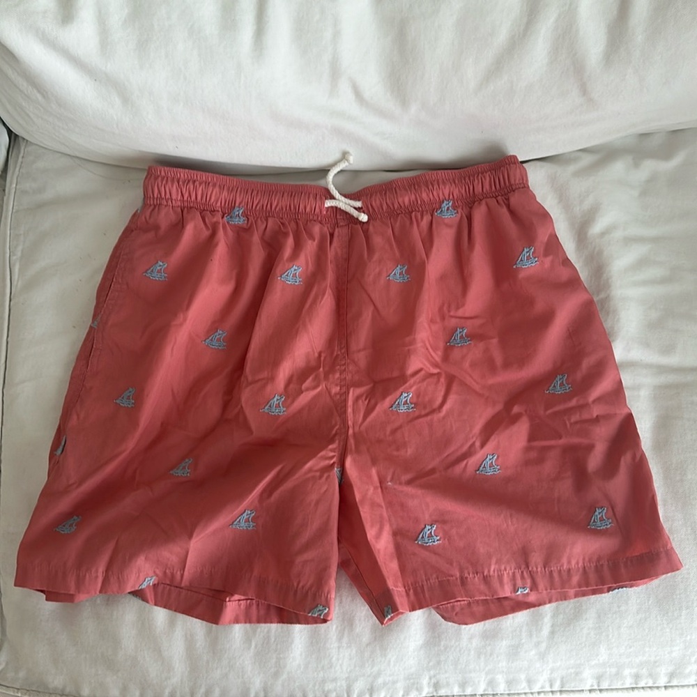 J McLaughlin salmon colored swim trunks